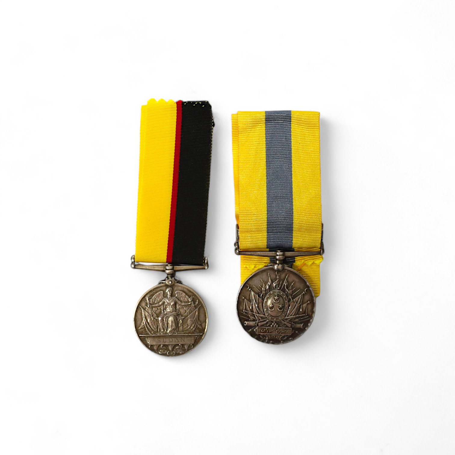 A Queen's Sudan / Khedive's Sudan (Hafir) Medal group of two to 4516 L Cpl W.J.Lee, Nth Stafford Rgt